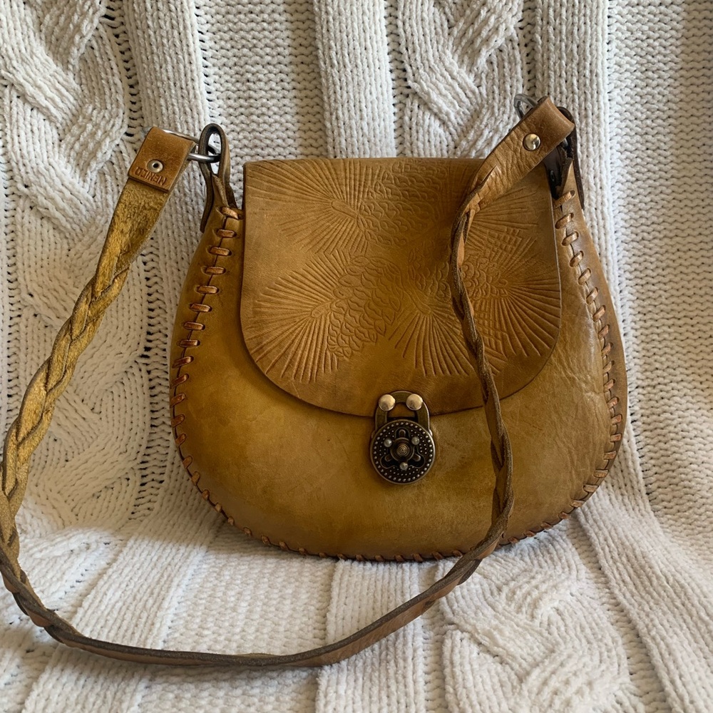 Vintage 1970s Leather Saddlebag Mexico